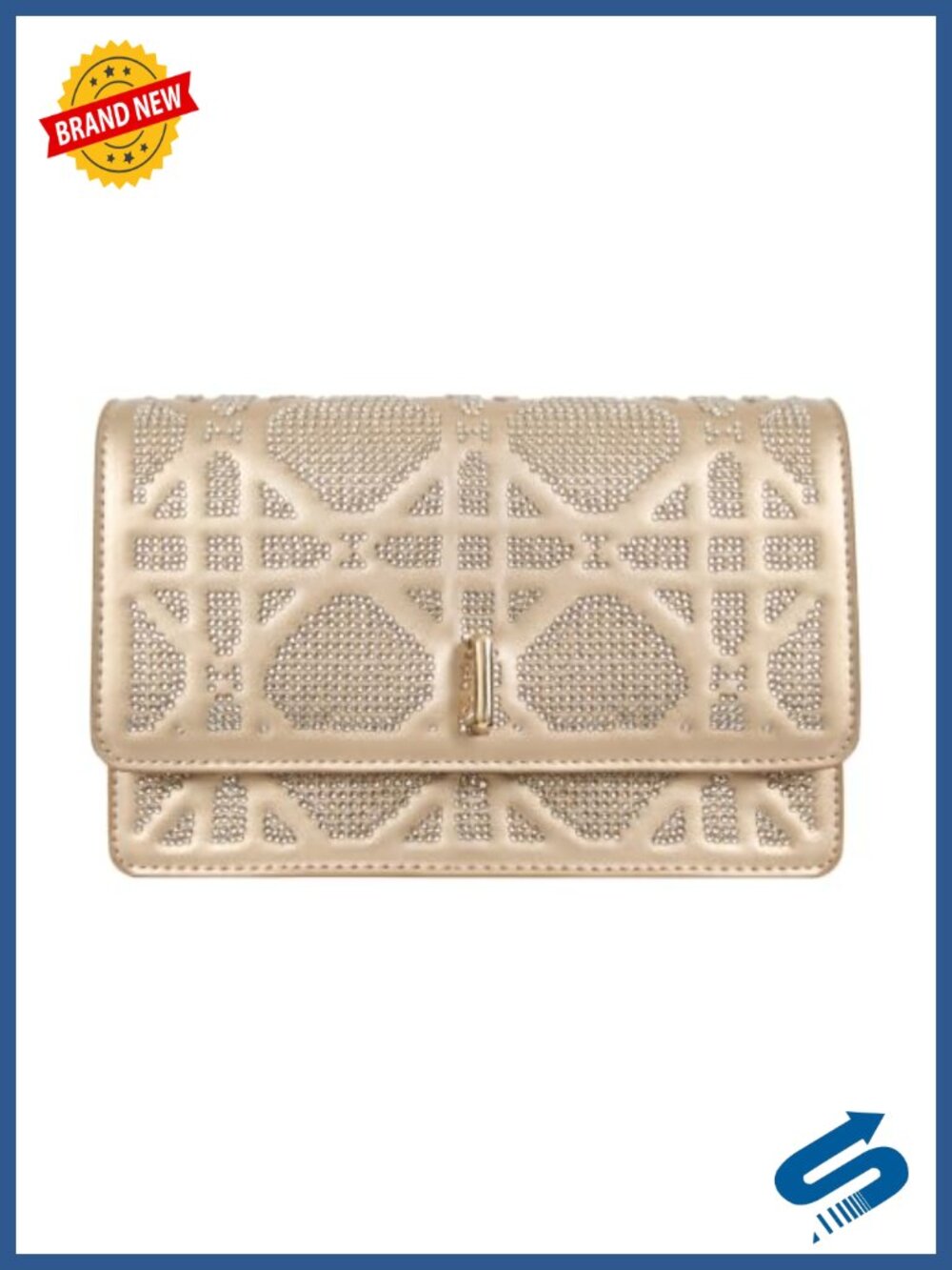 Faux Leather Rhinestone Clutch Evening Bag with Detachable Strap for Wedding
